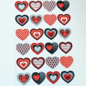 ETICHETTE CUORI ADESIVE (24PZ)