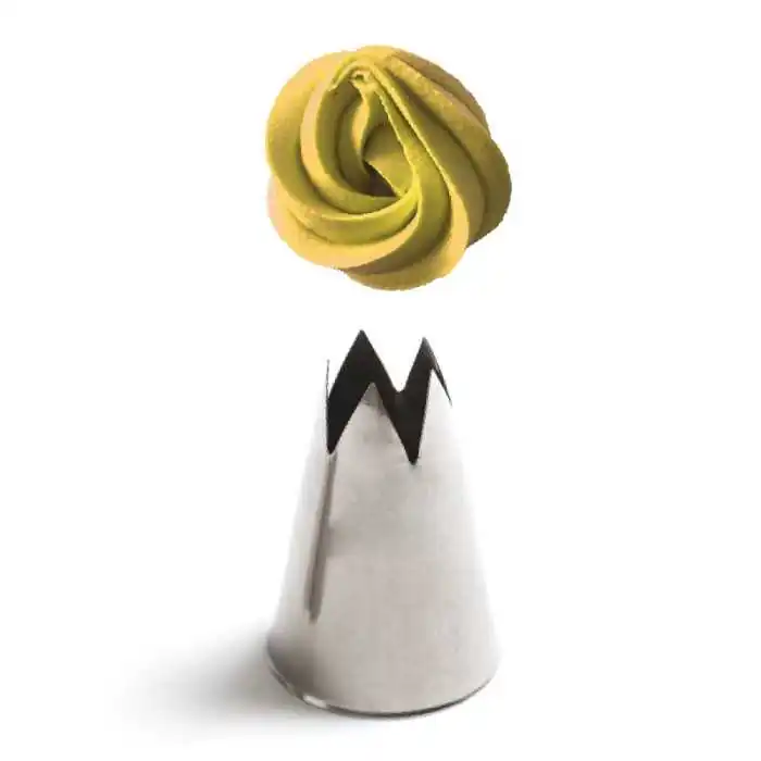 Beccuccio n.F5 per Zeppole In Acciaio Decora Decorazioni dolci e Cupcakes con Sac a Poche
