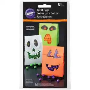 CF. 6 SACCHETTI PORTADOLCI REGALO HALLOWEEN CON ADESIVI WILTON 2