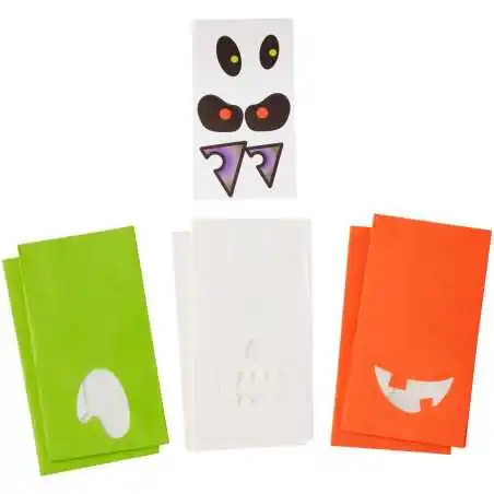 CF. 6 SACCHETTI PORTADOLCI REGALO HALLOWEEN CON ADESIVI WILTON