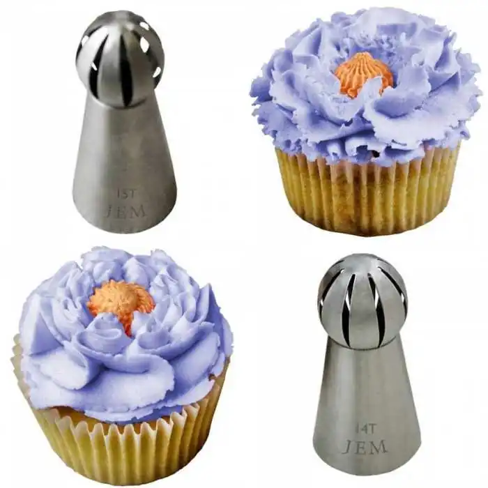 SET 2 BECCUCCI 14T 15T TWIST TWIST JEM Decorazioni dolci e Cupcakes con Sac a Poche
