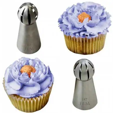 SET 2 BECCUCCI 14T 15T TWIST TWIST JEM Decorazioni dolci e Cupcakes con Sac a Poche