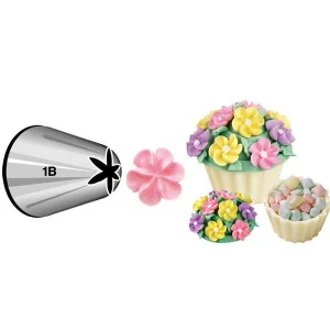 Beccuccio n. 1B Goccia Floreale Wilton Decorazioni dolci e Cupcakes con Sac a Poche 2