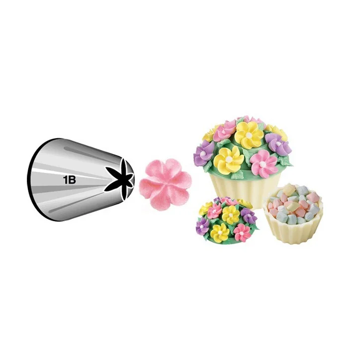 Beccuccio n. 1B Goccia Floreale Wilton Decorazioni dolci e Cupcakes con Sac a Poche