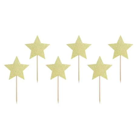 CAKE TOPPER STELLE ORO (SET 6)