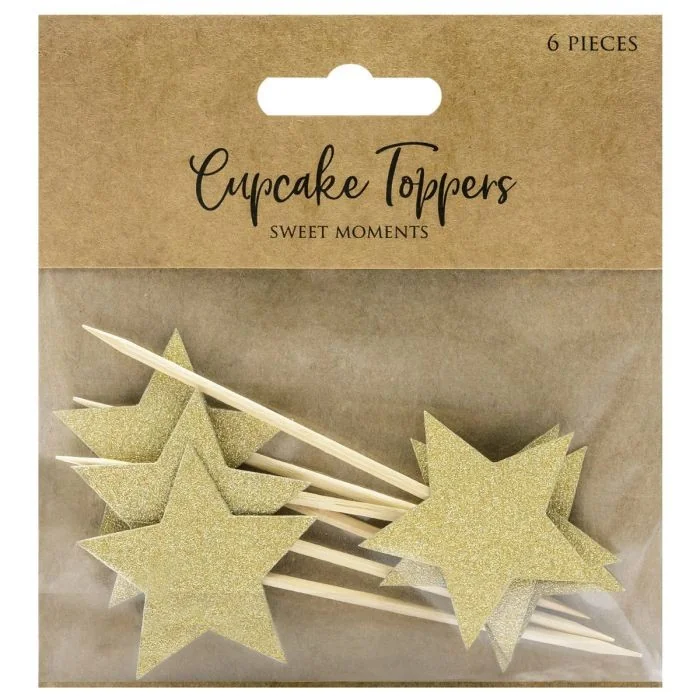 CAKE TOPPER STELLE ORO (SET 6)