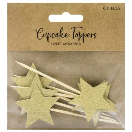CAKE TOPPER STELLE ORO (SET 6)