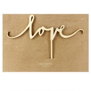 CAKE TOPPER LOVE IN LEGNO PARTY DECO 2