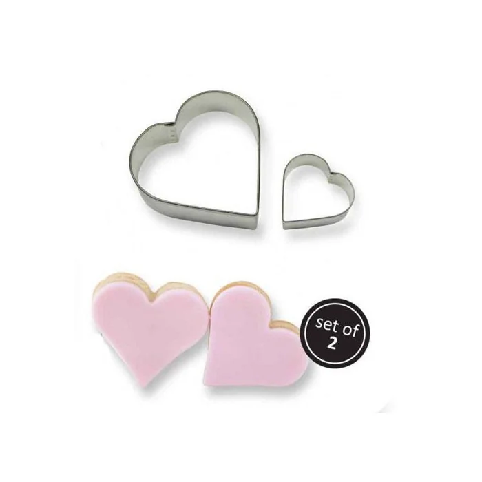 Set 2 Tagliabiscotti Cuori PME