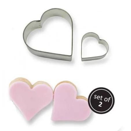 Set 2 Tagliabiscotti Cuori PME