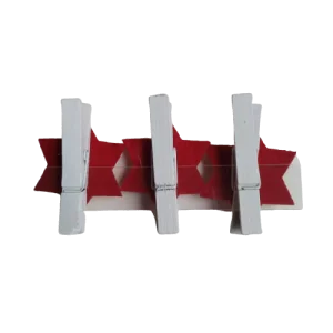 CLIP STELLE NATALE IN LEGNO (3 PZ) 2