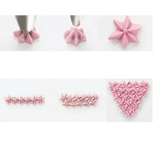 BECCUCCIO N. 16 STELLA APERTA CARDATA WILTON Decorazioni dolci e Cupcakes con Sac a Poche 2