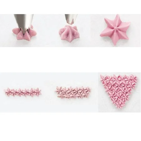 BECCUCCIO N. 16 STELLA APERTA CARDATA WILTON Decorazioni dolci e Cupcakes con Sac a Poche