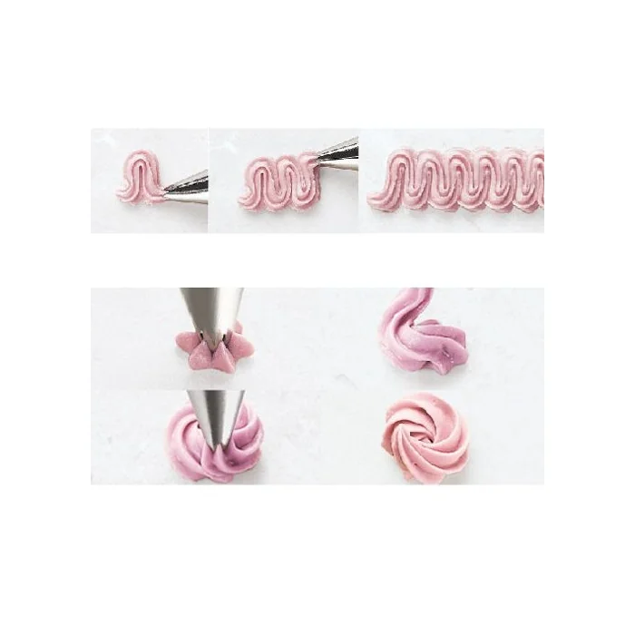 BECCUCCIO N. 16 STELLA APERTA CARDATA WILTON Decorazioni dolci e Cupcakes con Sac a Poche