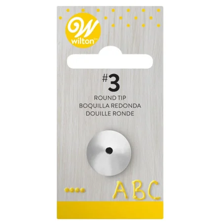 BECCUCCIO N. 3 SCRITTORE ROTONDO WILTON Decorazioni dolci e Cupcakes con Sac a Poche