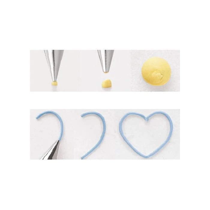 BECCUCCIO N. 3 SCRITTORE ROTONDO WILTON Decorazioni dolci e Cupcakes con Sac a Poche