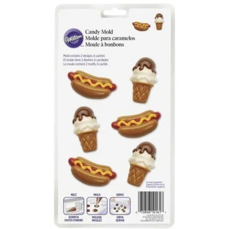 STAMPO CIOCCO-CANDY HOT DOG E GELATO WILTON