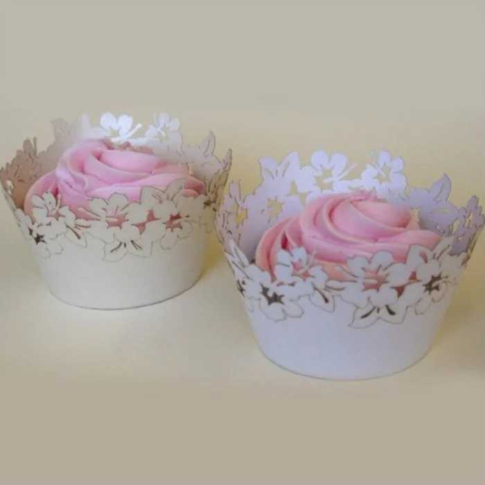 WRAPPERS FIORI BIANCHI CUPCAKE PME (12PZ)