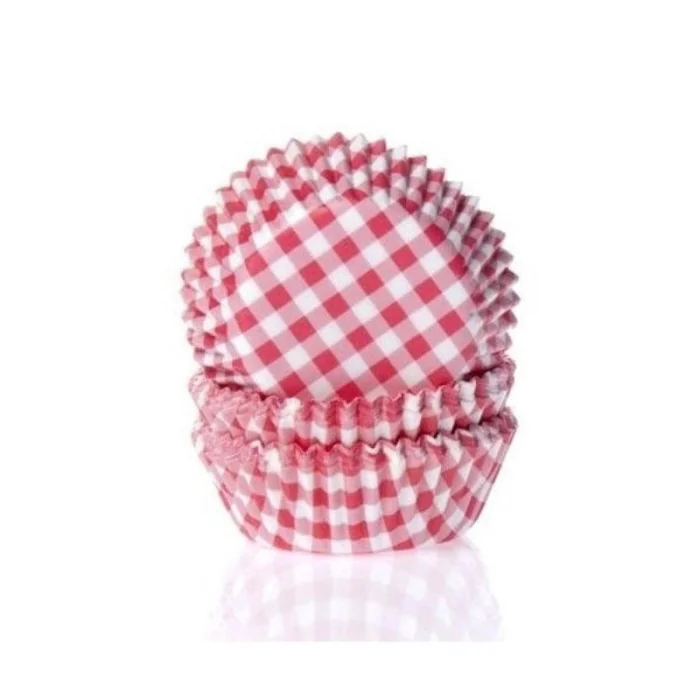 PIROTTINI MINI DA FORNO QUADRATINI ROSSI 50PZ HOUSE OF MARIE