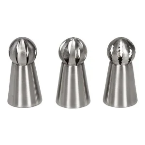 SET 3 BECCUCCI RUSSI BALL DESIGN EUROPEO PATISSE Decorazioni dolci e Cupcakes con Sac a Poche
