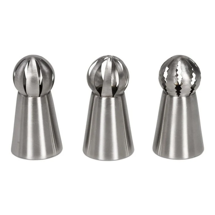 SET 3 BECCUCCI RUSSI BALL DESIGN EUROPEO PATISSE Decorazioni dolci e Cupcakes con Sac a Poche