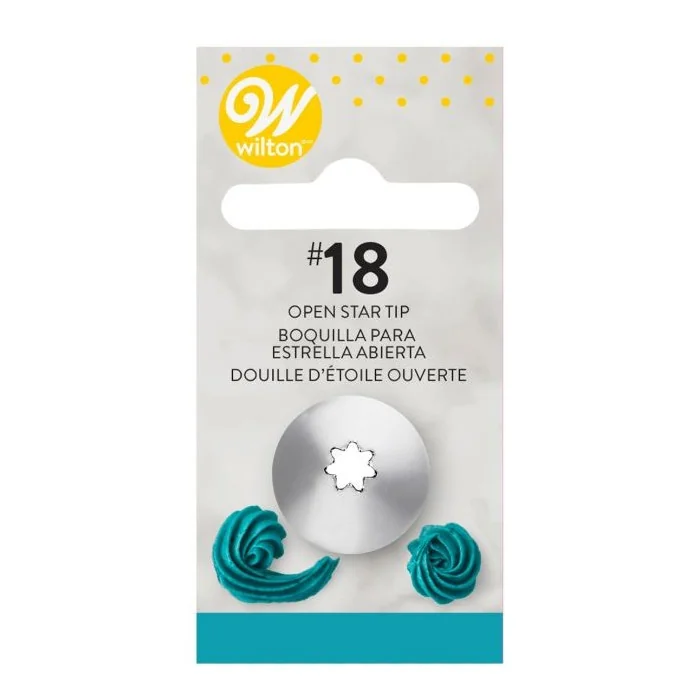 Beccuccio n.18 Stella Aperta Wilton Decorazioni dolci e Cupcakes con Sac a Poche