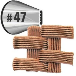 PUNTA N.47 INTRECCIO CESTINO WILTON Decorazioni dolci e Cupcakes con Sac a Poche 2