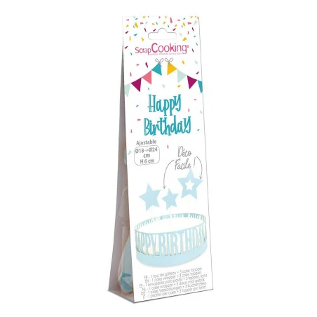 CAKE TOPPER HAPPY BIRTHDAY CON WRAPPER