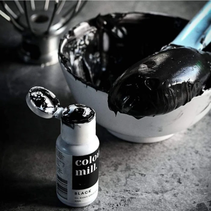 Colorante Nero a Base Olio Black (20ML) Colorante Alimentare per Dolci e Torte Cake Design Colour Mill.