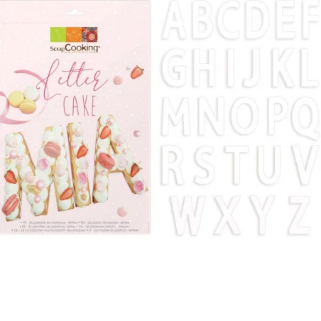 Template 26 Lettere per Letter Cake