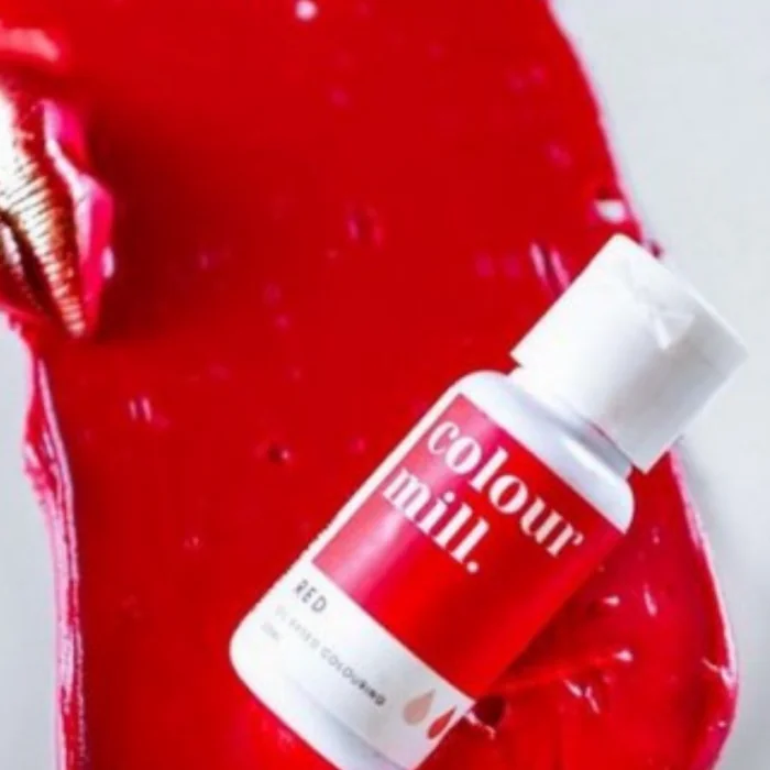 COLORANTE ROSSO BASE OLIO RED (20ML) Colorante Alimentare per Dolci e Torte Cake Design Colour Mill.
