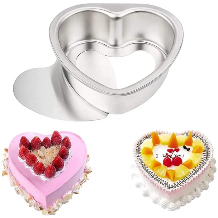 STAMPO TORTE CUORE 20CM CON FONDO REMOVIBILE