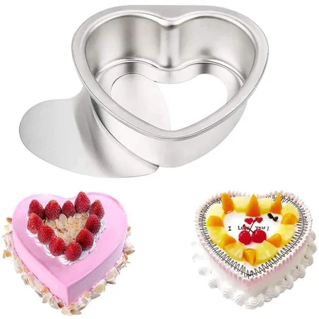 STAMPO TORTE CUORE 20CM CON FONDO REMOVIBILE