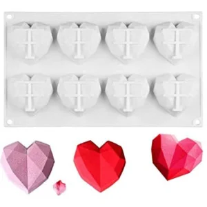 Stampo Cuori Diamanti in silicone 2