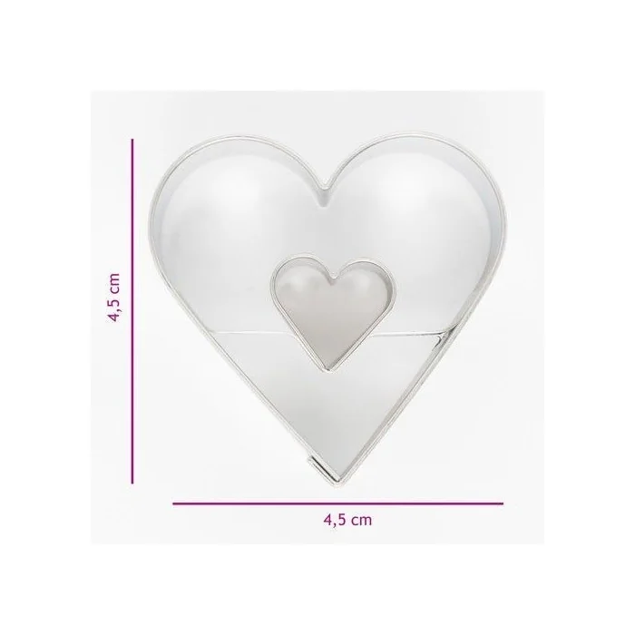 TAGLIABISCOTTI CUORE FESTONATO (3PZ)