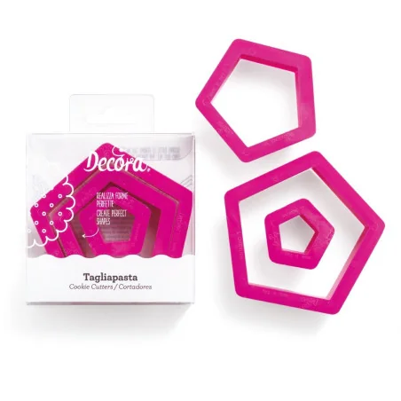 SET 3 TAGLIAPASTA PENTAGONO DECORA