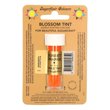 COLORANTE ARANCIONE IN POLVERE 7ML Colorante Alimentare per Dolci e Torte Cake Design SUGARFLAIR