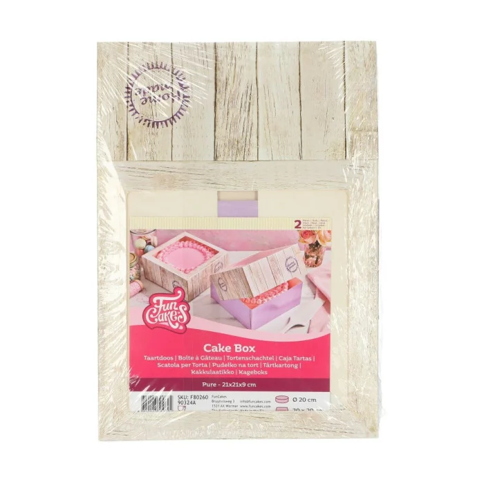 SCATOLA PER TORTE 21X21X9CM PURE