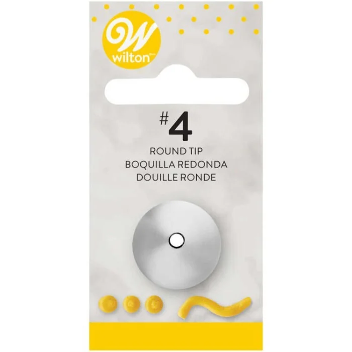 Beccuccio n.4 Scrittore Rotondo Wilton Decorazioni dolci e Cupcakes con Sac a Poche