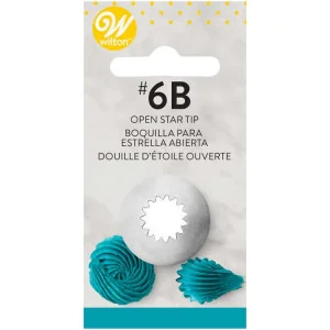 BECCUCCIO N. 6B STELLA APERTA WILTON Decorazioni dolci e Cupcakes con Sac a Poche