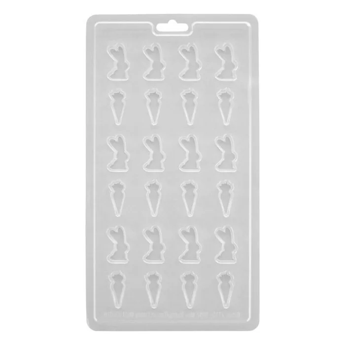 STAMPO CIOCCO-CANDY CAROTE E CONIGLI MINI WILTON - Stampi per Cioccolatini - Caramelle - Lollipop - WILTON