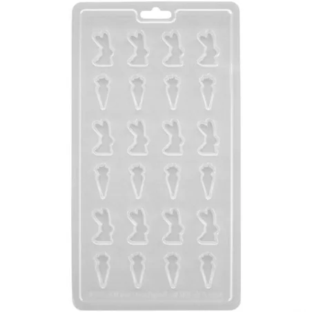 STAMPO CIOCCO-CANDY CAROTE E CONIGLI MINI WILTON - Stampi per Cioccolatini - Caramelle - Lollipop - WILTON