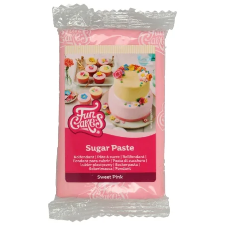 PASTA DI ZUCCHERO ROSA (250G) FUNCAKES