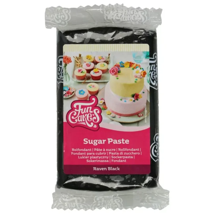 PASTA DI ZUCCHERO NERO CORVINO (250G) FUNCAKES