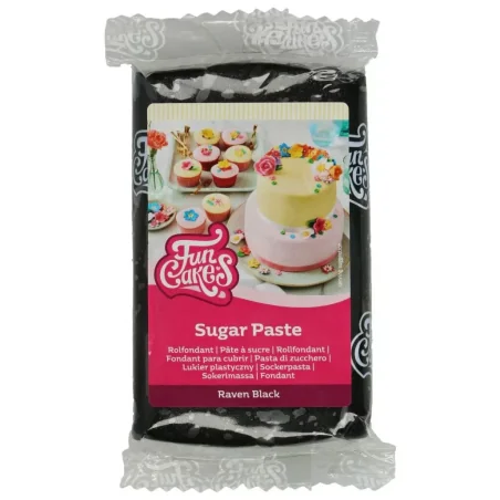 PASTA DI ZUCCHERO NERO CORVINO (250G) FUNCAKES