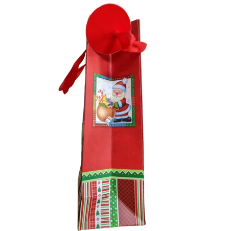 BORSINA REGALO BABBO NATALE IN CARTONE