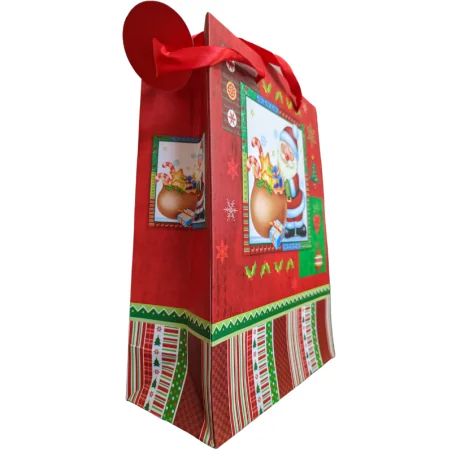 BORSINA REGALO BABBO NATALE IN CARTONE