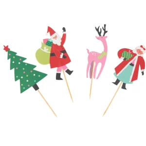 Set per Cupcakes Babbo Natale (24 pirottini e toppers) 2