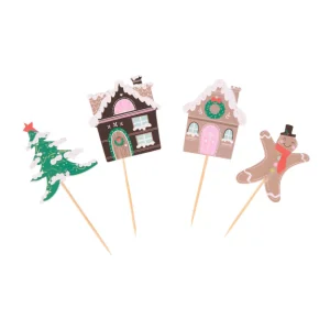 Set Per Cupcakes Villaggio di Natale (24 pirottini e toppers) 2