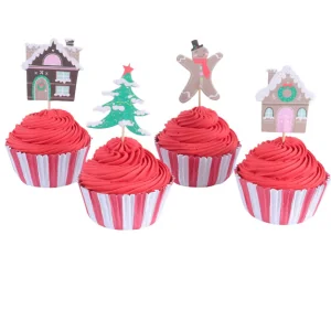 Set Per Cupcakes Villaggio di Natale (24 pirottini e toppers)